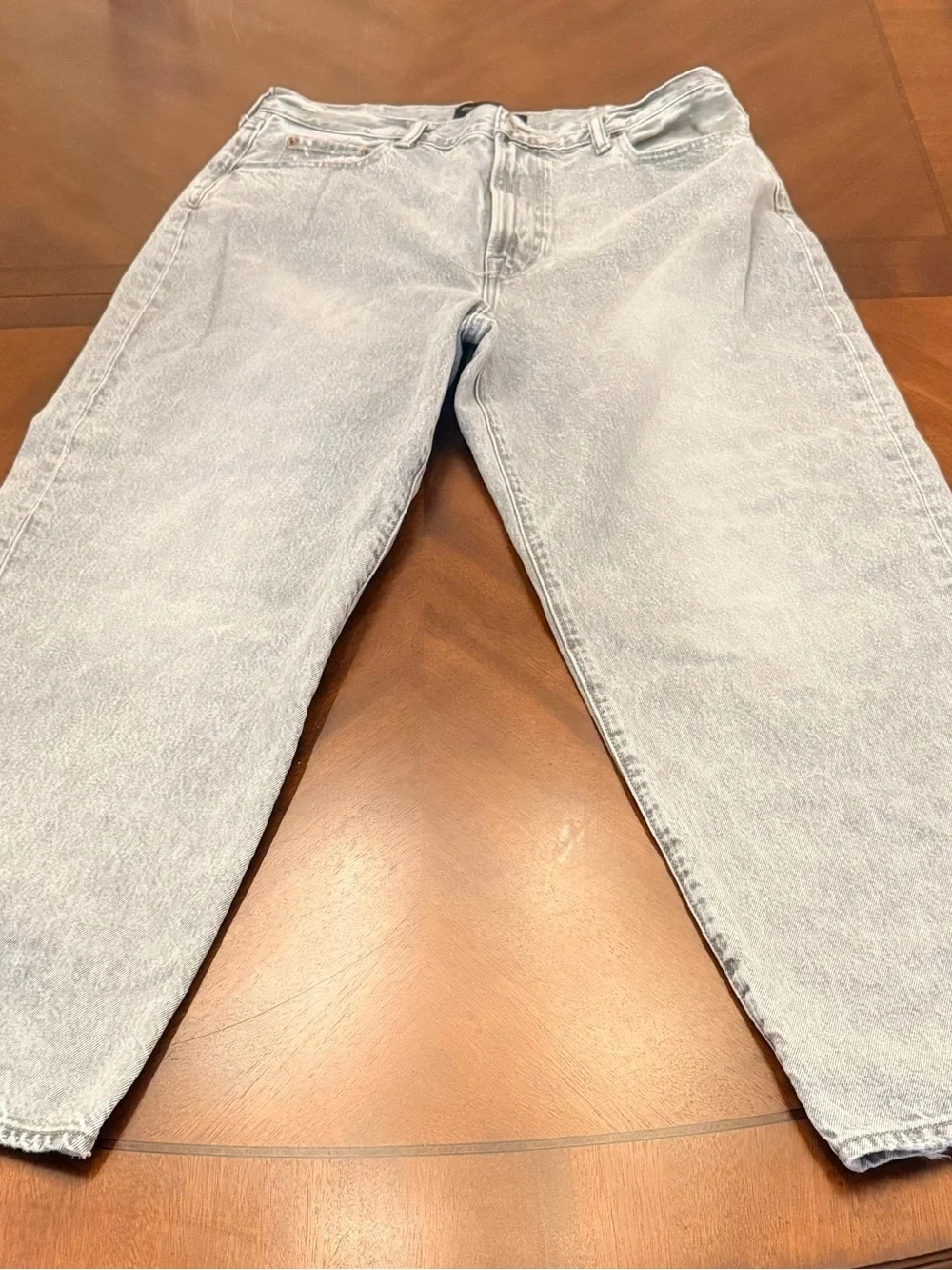 Abercrombie Ultra Baggy Grey Jeans for Men 36W32L
